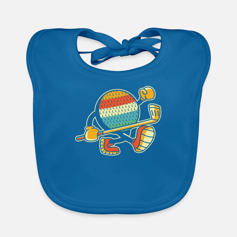 Golf Golfer Golfen - Baby Bio-Lätzchen - Pfauenblau