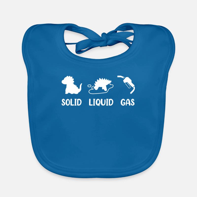 Solid Liquid Gas Dinosaurier Brennstoff Evolution Baby Bio-Lätzchen