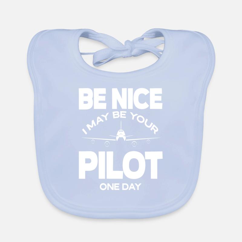 Pilot Piloten Spruch Geschenk Baby Bio-Lätzchen