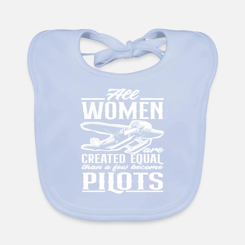 Pilot Woman Occupation Pilot Organic Baby Bibs