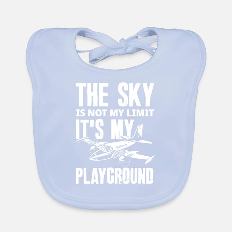Pilot Beruf Hobbypilot Fliegen Spruch Geschenk Baby Bio-Lätzchen