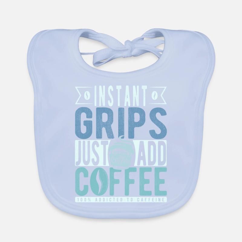 Les poignées instantanées ajoutent simplement du café Bavoir bio Bébé