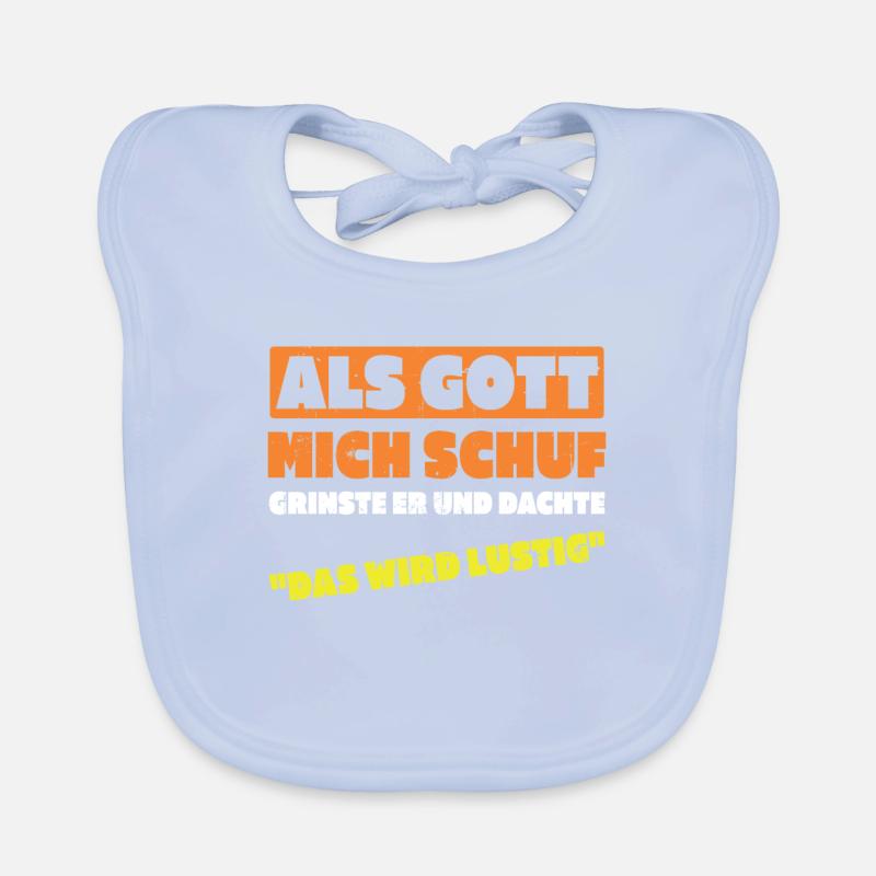 When God created me, I thought this was going to be funny Organic Baby Bibs