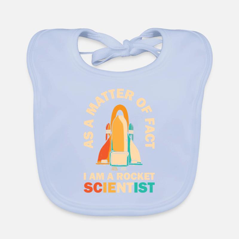 Retro Rocket Scientist Spaceman Space Shuttle Organic Baby Bibs