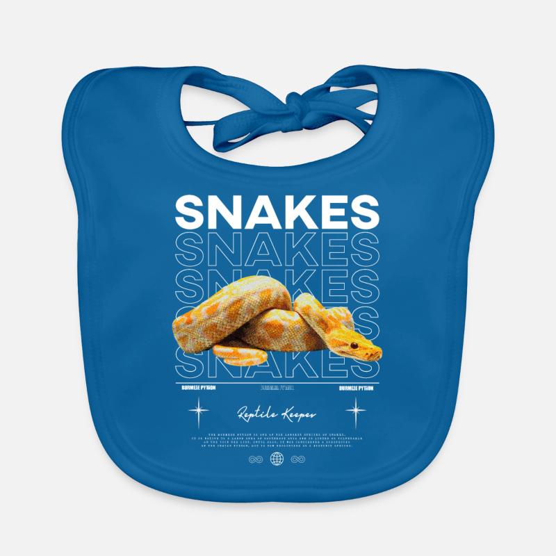 Burmesische Python Moderne Streetwear Reptilienhalterin Baby Bio-Lätzchen