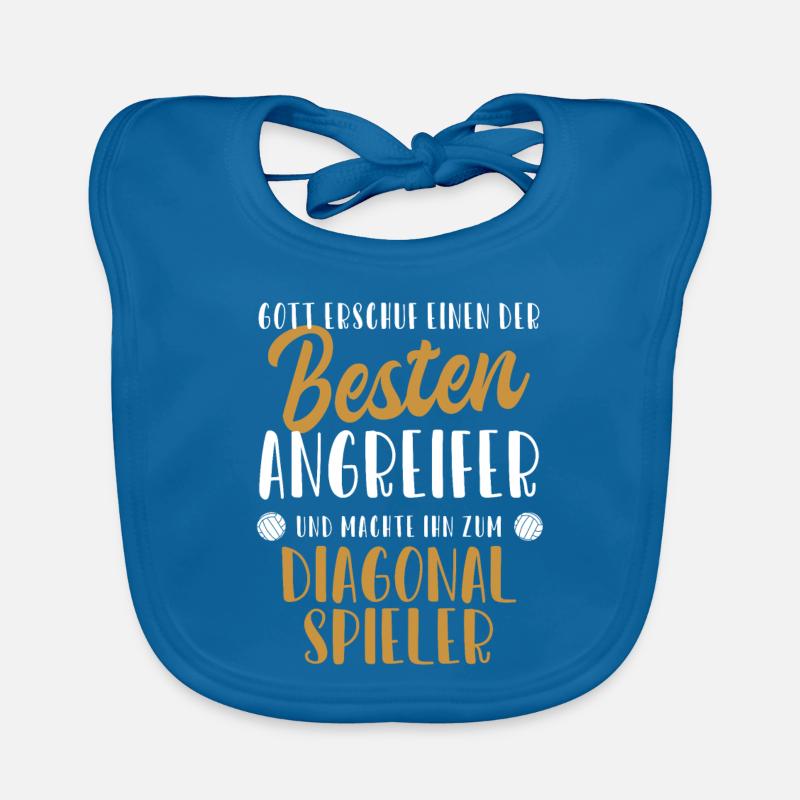 Diagonal Player Best Attacker Volleyball Freak Organic Baby Bibs