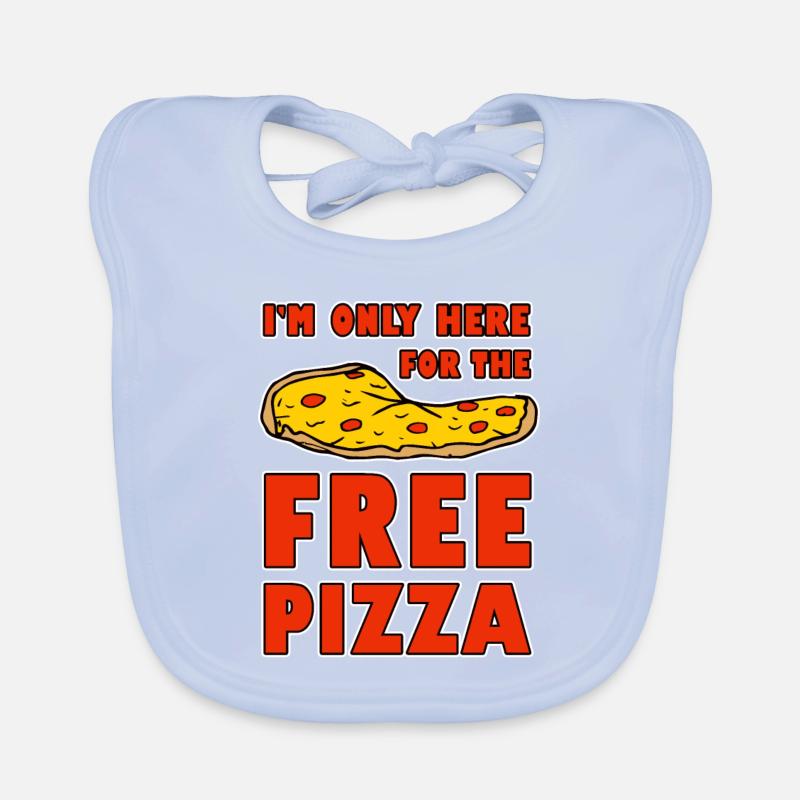 Je ne suis là que pour la pizza gratuite 2 Bavoir bio Bébé