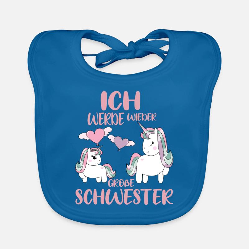Bald Wieder Große Schwester Verkünden Einhörner Baby Bio-Lätzchen