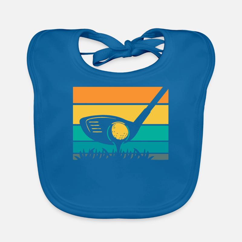 Golf Golfer Golfen Baby Bio-Lätzchen