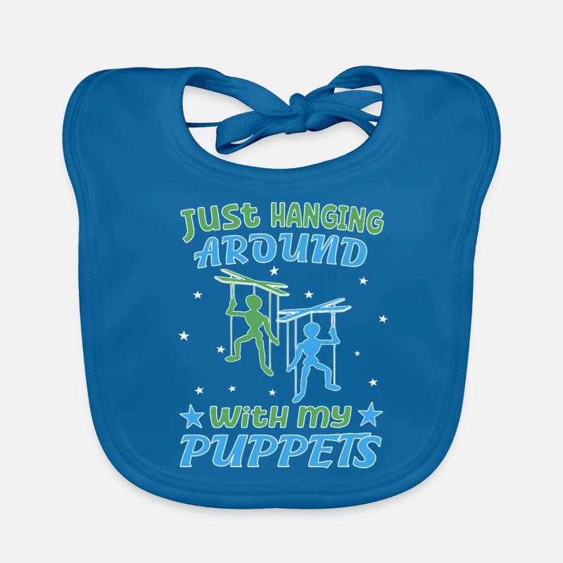 Puppeteer with puppets puppet ventriloquist Organic Baby Bibs