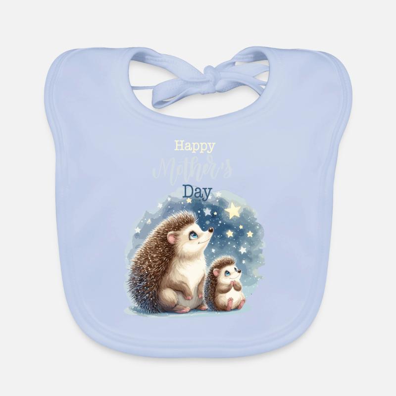 Muttertag Mama Igel Kind Mutter Geschenk Familie Baby Bio-Lätzchen