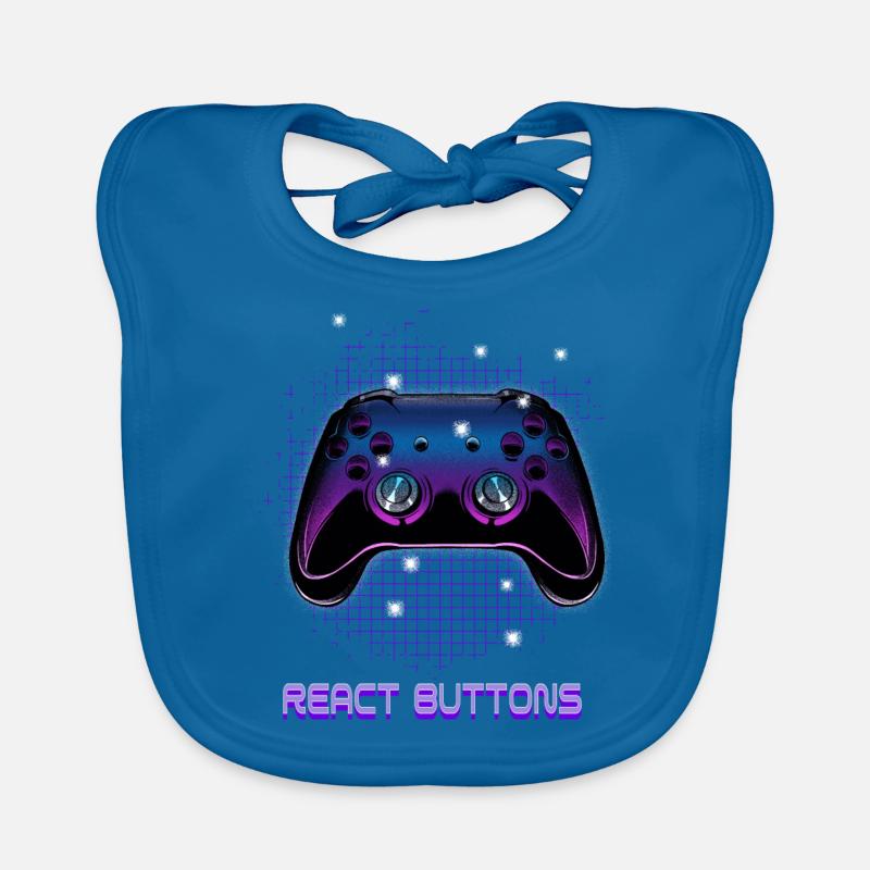 Gamers Video Gaming Geek Console Game Controller Organic Baby Bibs