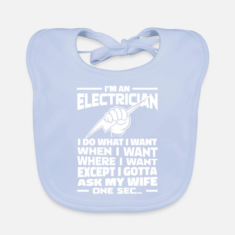 Electrician, Electronics Technician Organic Baby Bibs