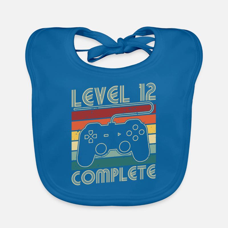 Level 12 Complete 12 Years Birthday Gift Organic Baby Bibs