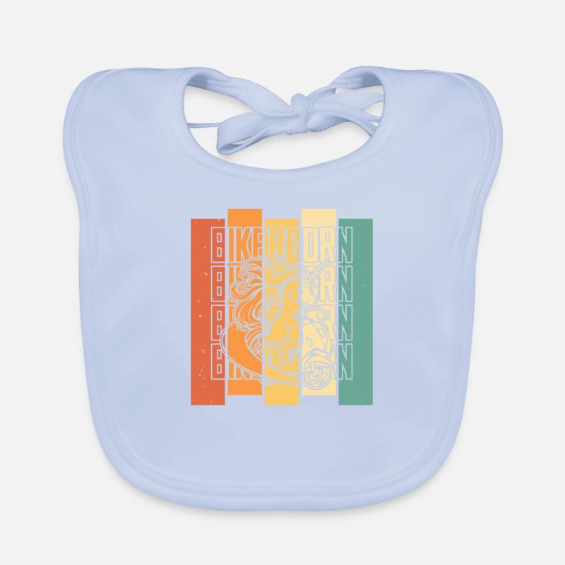 Motorroller Einhorn Scootercorn Baby Bio-Lätzchen