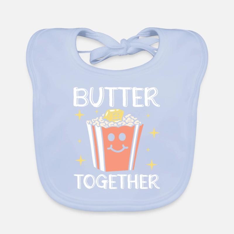 Popcorn Gift Butter Together Popped Corn Organic Baby Bibs