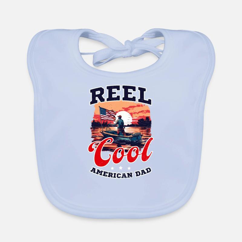 Pêcheur Cool Américain Papa Bavoir bio Bébé