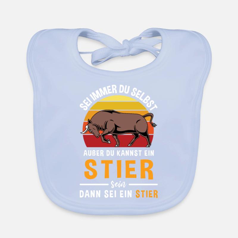 Bulle Retro Stier Sternzeichen Horoskop Stier Baby Bio-Lätzchen
