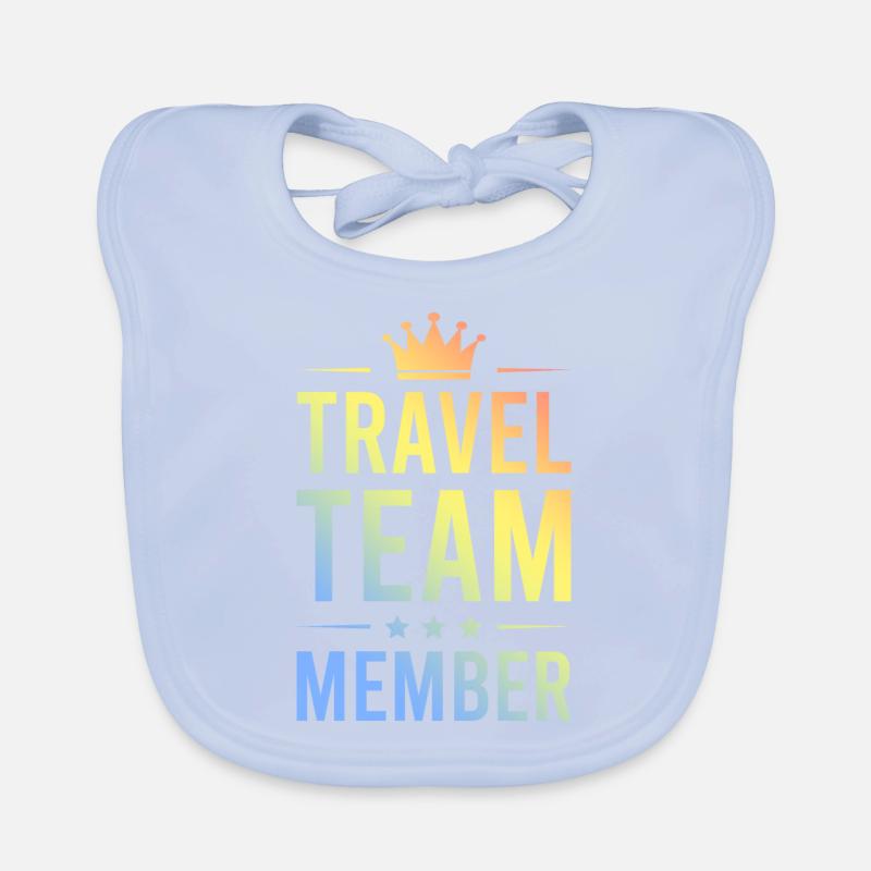 Équipe de voyage colorée Bavoir bio Bébé