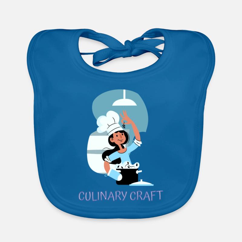 Chef Cook Kitchen Culinary Retro Bake Restaurant Baby Bio-Lätzchen