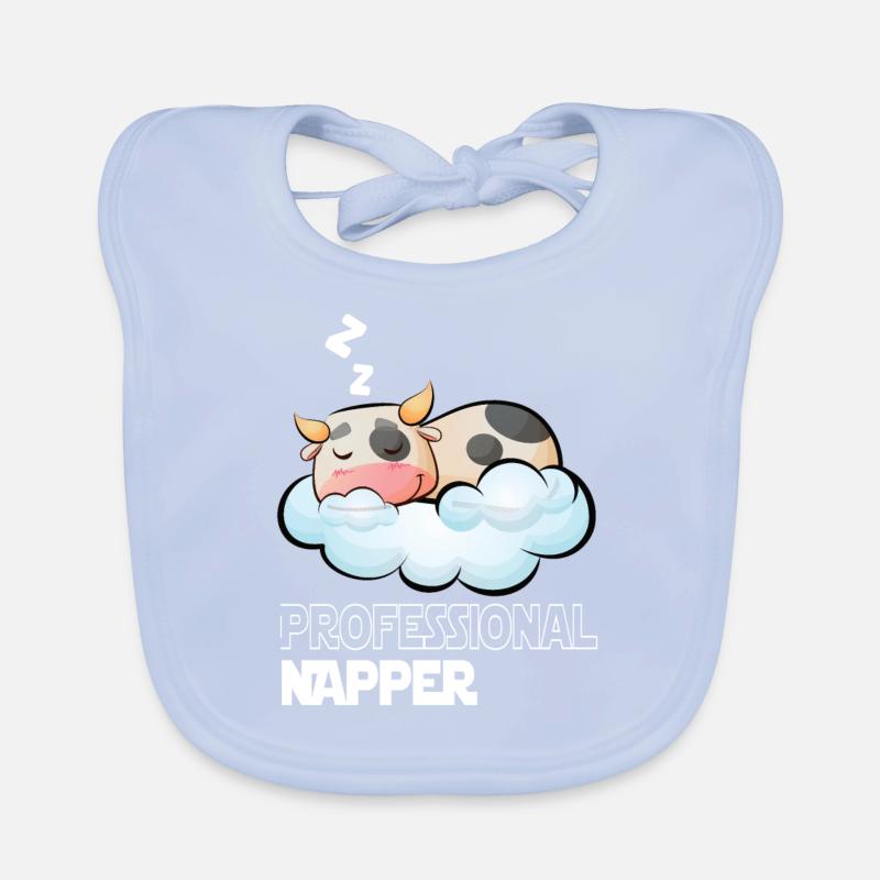 Professinonal Napper Cow Sleeping Late Riser Organic Baby Bibs