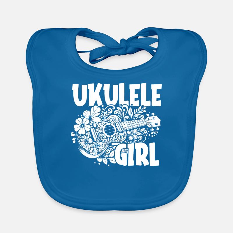 Ukulele Ukulele Girl Organic Baby Bibs