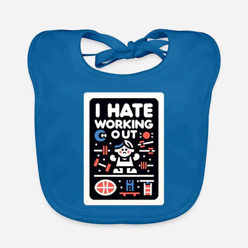 I Hate Working Out 5 Organic Baby Bibs