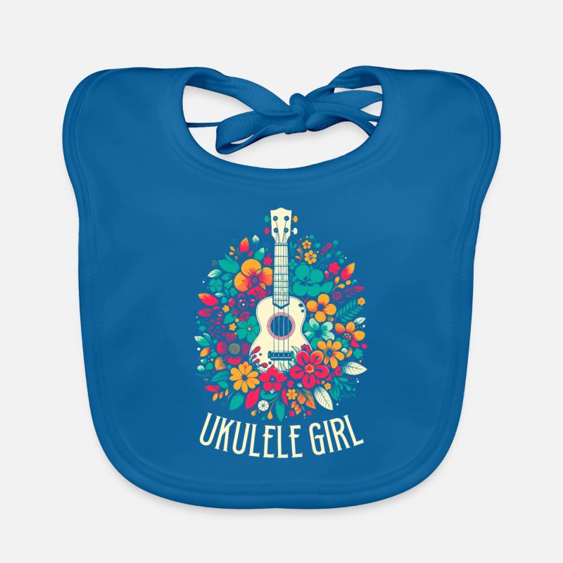 Ukulele Ukulele Girl Organic Baby Bibs