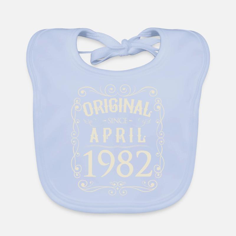 Vintage - Original since April 1982 Geburtstag Baby Bio-Lätzchen