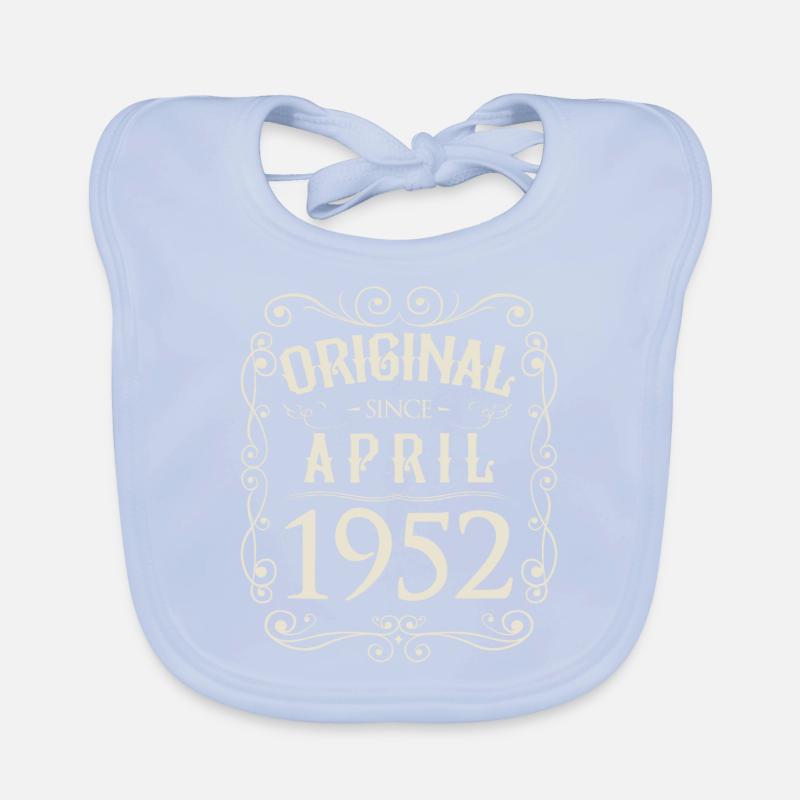 Vintage - Original since April 1952 Geburtstag Baby Bio-Lätzchen