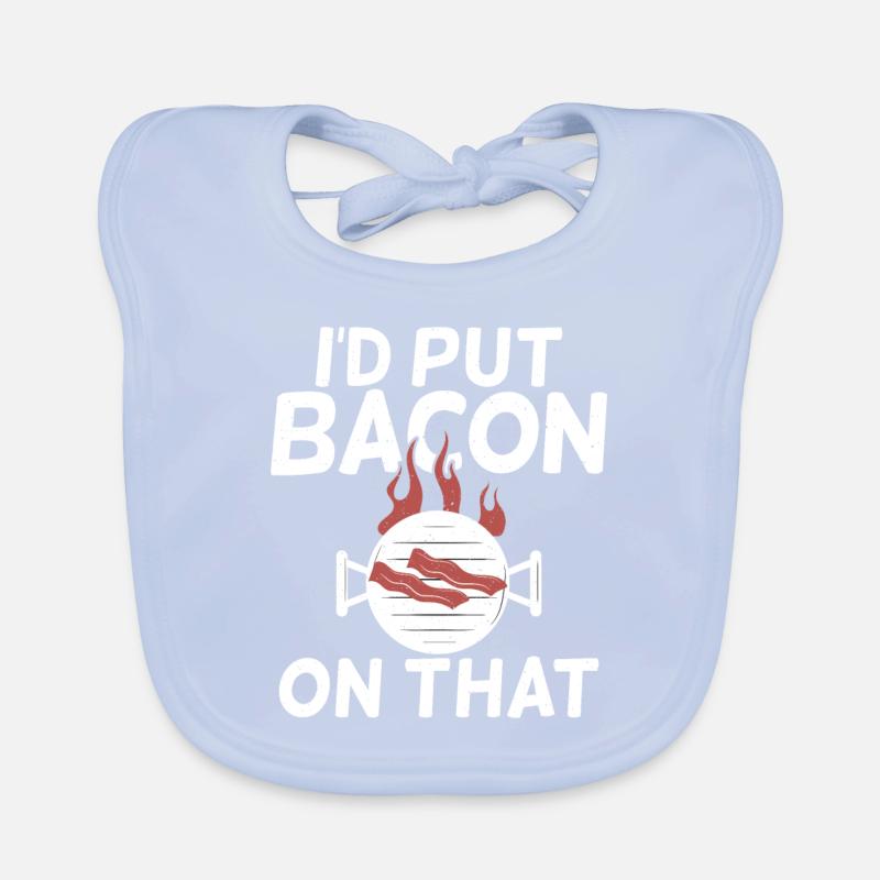 Funny Bacon Gifts Organic Baby Bibs
