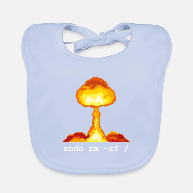 Linux Funny Linux Command Sudo RM RF für Männer Baby Bio-Lätzchen