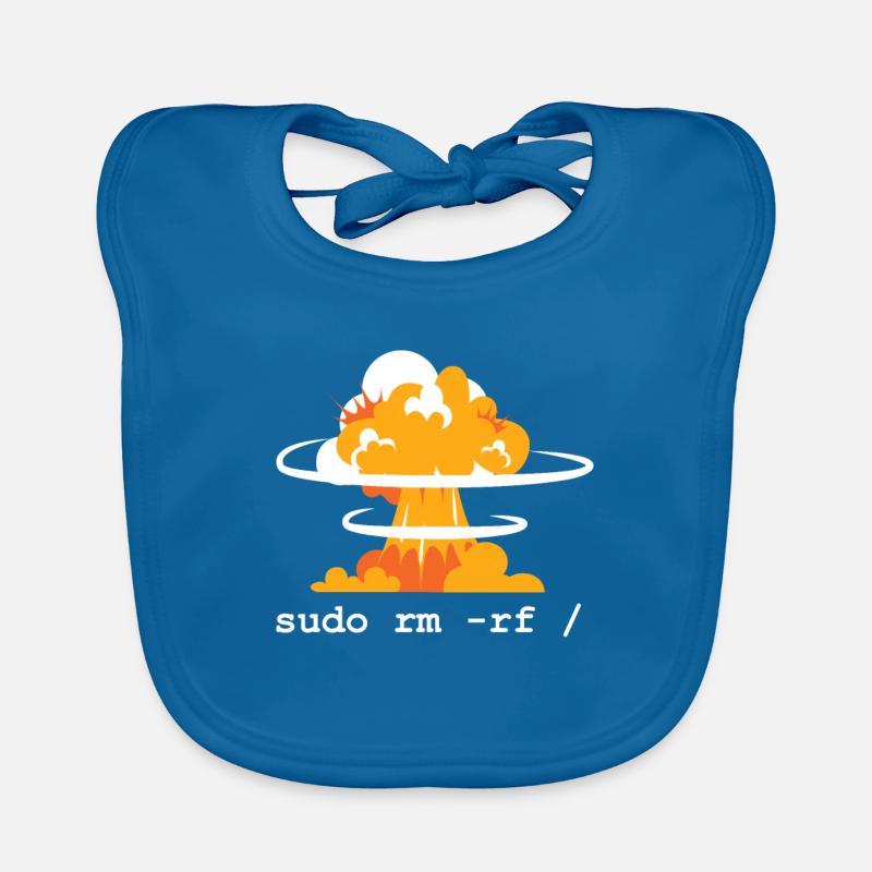 Linux Funny Linux Command Sudo RM RF für Männer Baby Bio-Lätzchen