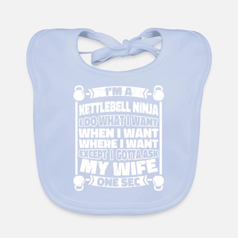 Kettlebell Funny Organic Baby Bibs