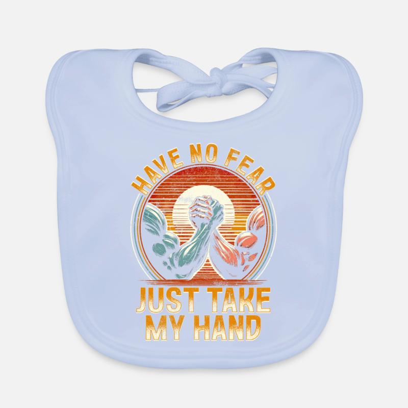 Bras de fer N’ayez pas peur, prenez ma main Bavoir bio Bébé