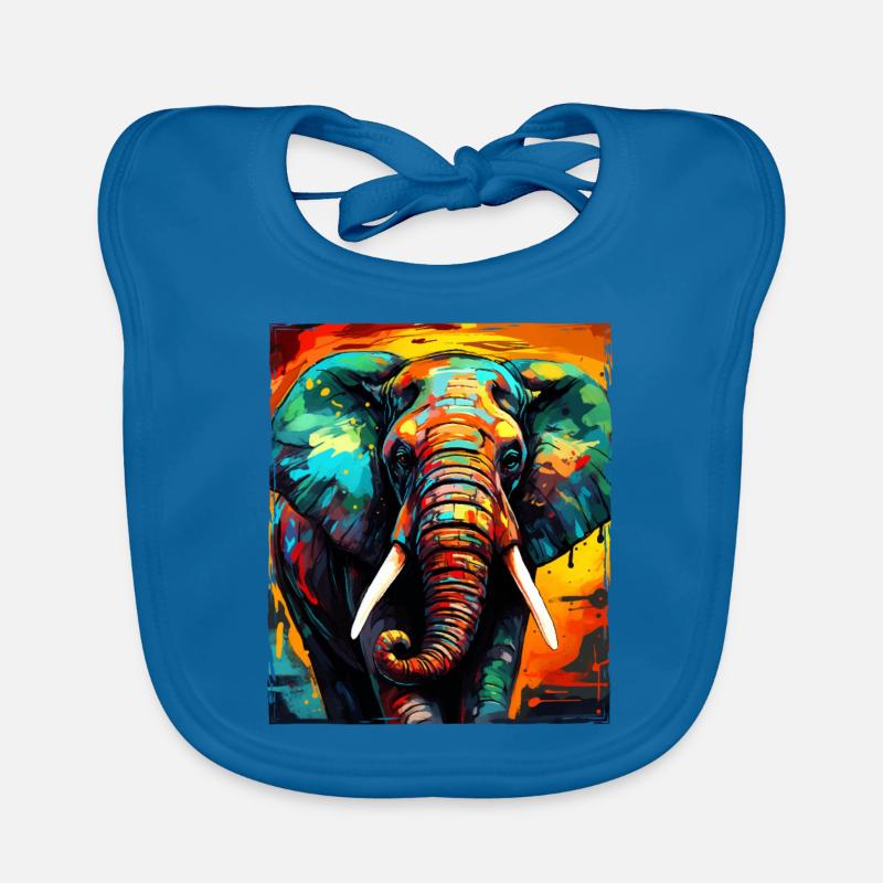 Portrait d’éléphant Bavoir bio Bébé
