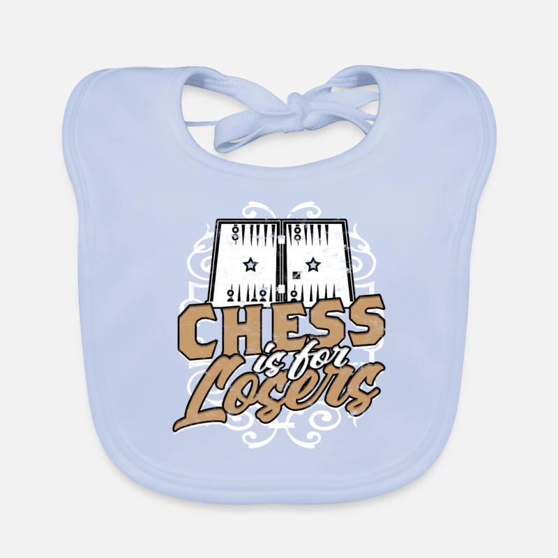Backgammon Chess Is For Losers Baby Bio-Lätzchen