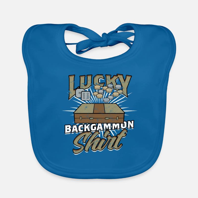 Lucky Backgammon Organic Baby Bibs
