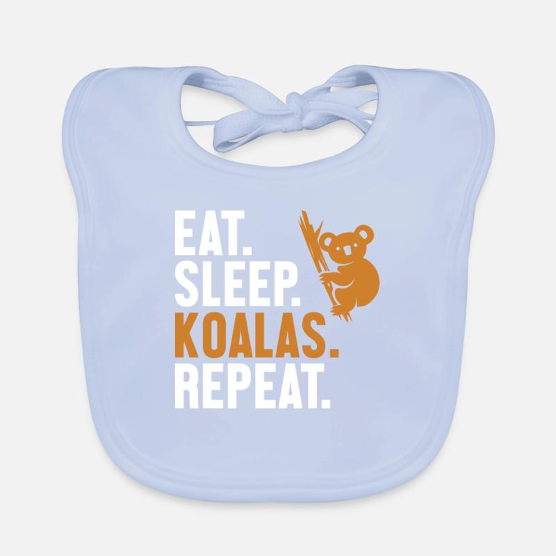 Eat Sleep Koalas Repeat Koalabear Eukalyptus Baby Bio-Lätzchen