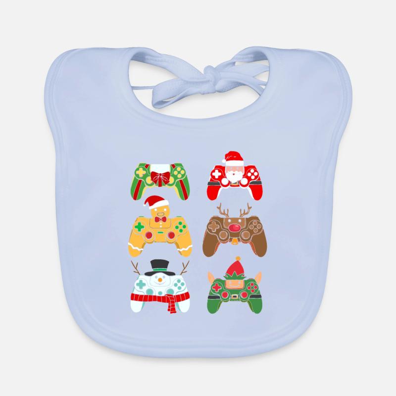 Christmas Gaming Controller Baby Bio-Lätzchen