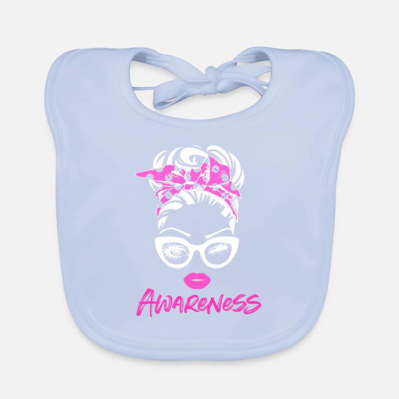 Brustkrebs Bewusstsein Baby Bio-Lätzchen