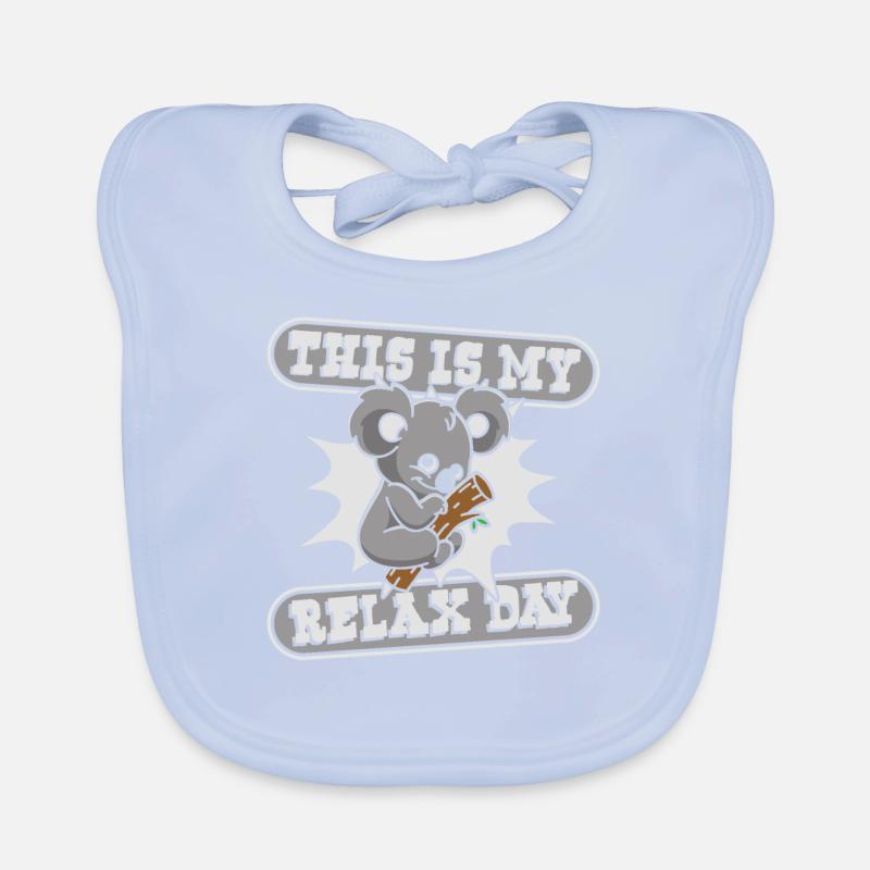 This Is My Relax Day Koalabear Eucalyptus Lover Organic Baby Bibs