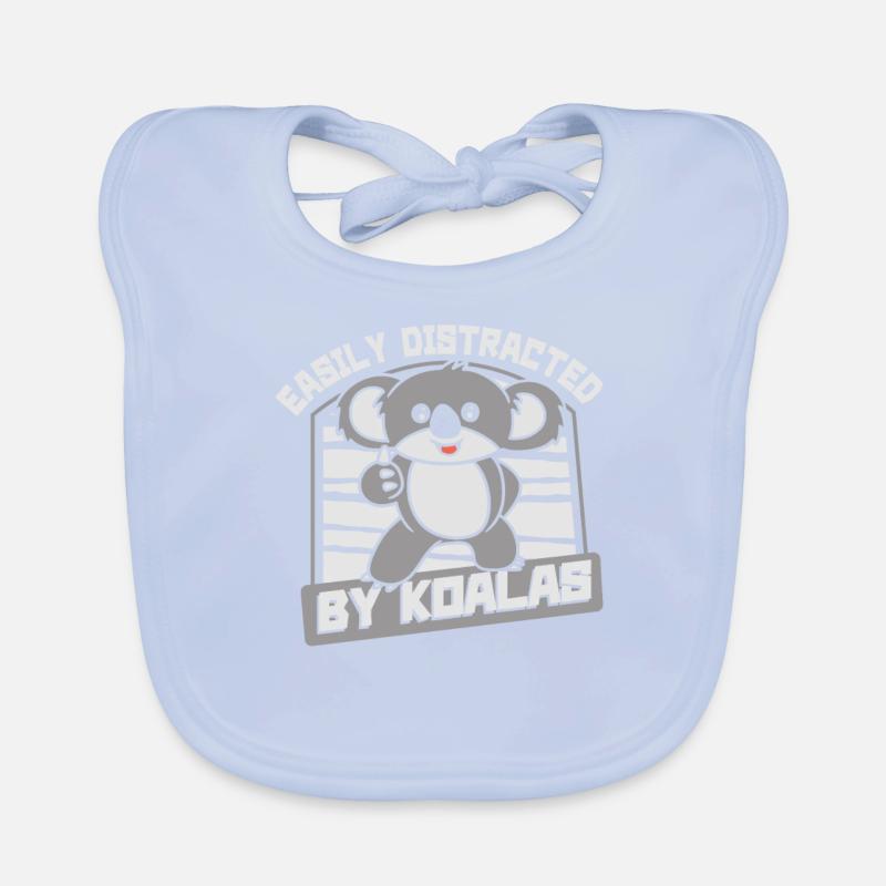 Facilement distrait par les koalas Koalabear Eucalyptus Bavoir bio Bébé