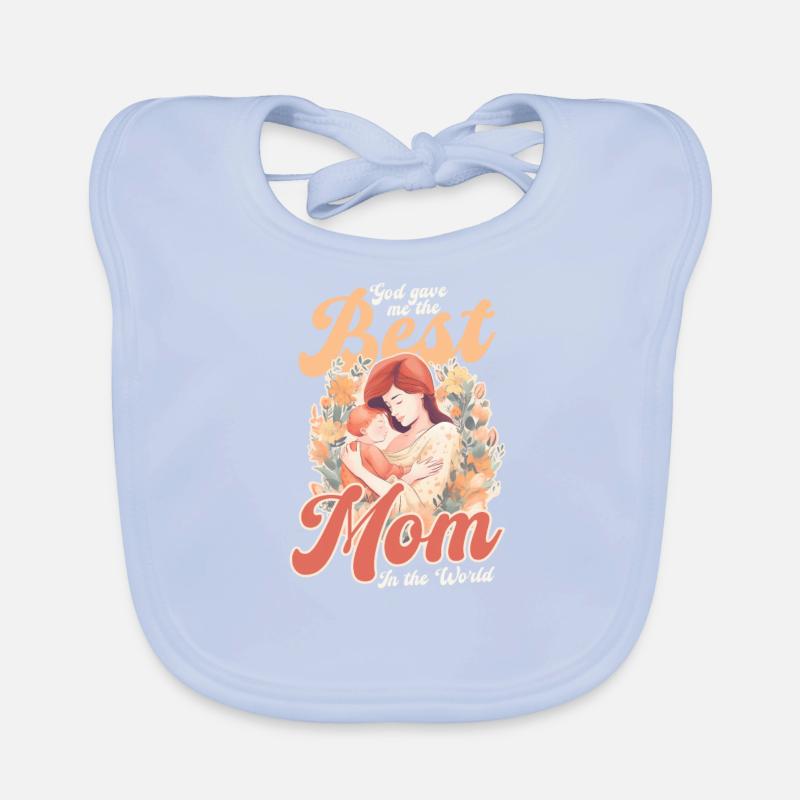 Muttertag, den Gott der besten Mutter der Welt geschenkt hat Baby Bio-Lätzchen