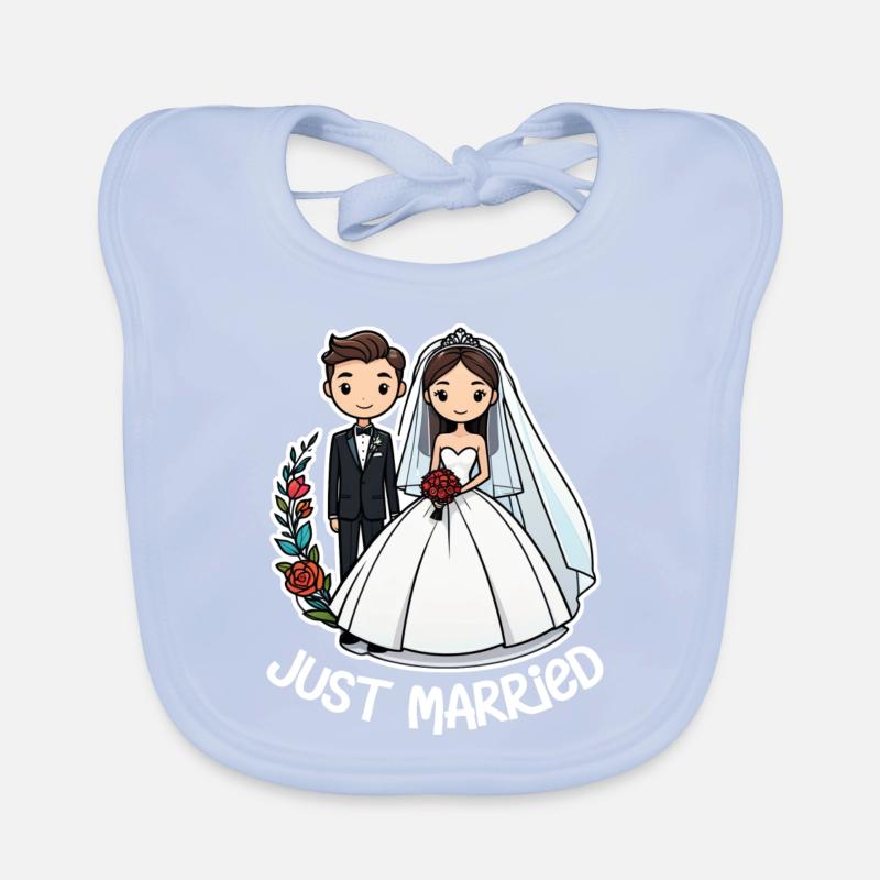 just married - pour mariage Bavoir bio Bébé