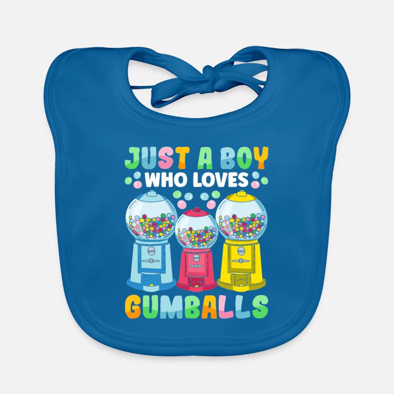 Funny chewing gum machine Organic Baby Bibs