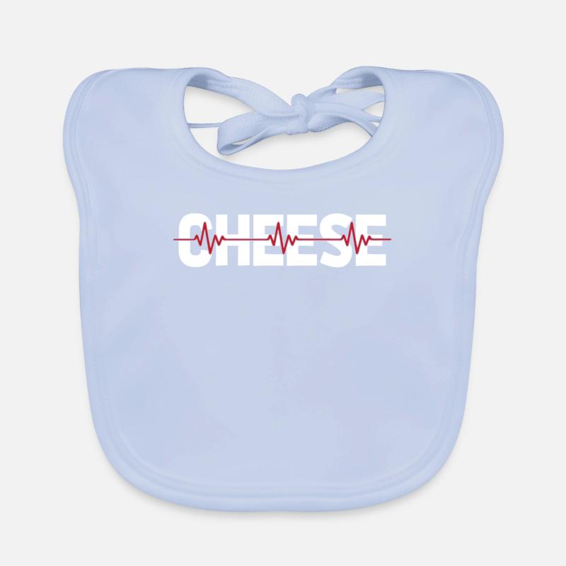 Cheese Cheesemaker Ekg Heartbeat Organic Baby Bibs