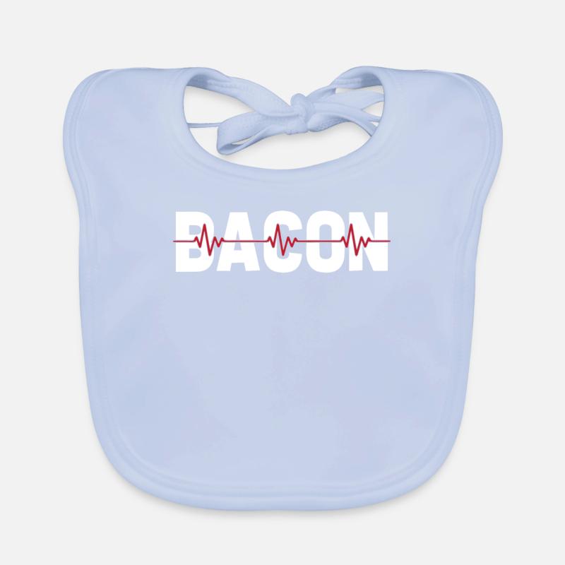 Bacon Speck Ekg Rythme cardiaque Bavoir bio Bébé