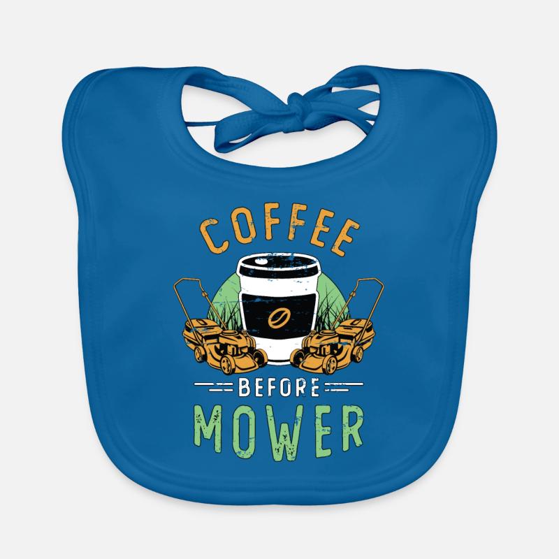 Mower Coffee Before Mower Lawn Ranger Coffee Lover Baby Bio-Lätzchen