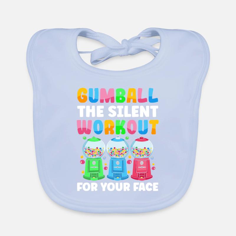 Funny chewing gum machine Organic Baby Bibs